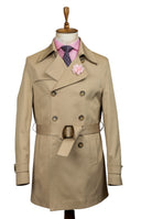 KHAKI DOUBLE BREASTED OVERCOAT
