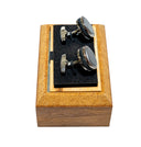 ROUND GREY BLACK CUFFLINK