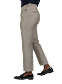 VINTAGE GREY PINSTRIPE TROUSERS