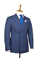 FL NAVY BLUE PINSTRIPE DB SUIT
