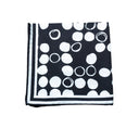 BLACK AND WHITE MAHARAM POCKET SQUARE