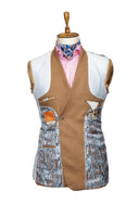 BROWN LINEN DOUBLE BREASTED SPORT COAT