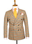 ORANGE PLAID DOUBLE BREASTED SUIT