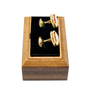 ROUND WHITE GOLD CUFFLINK