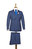 FL NAVY BLUE PINSTRIPE DB SUIT