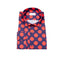 NAVY RED POLKA DOT SHIRT