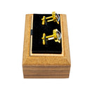 ROUND GOLD PORTAL CUFFLINK