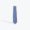 NAVY BLUE AND GOLD PAISLEY TIE