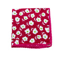 FUCHSIA FLORAL POCKET SQUARE