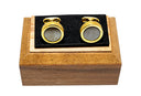ROUND GOLD MIRROR CUFFLINK