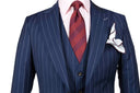 GREY WHITE STRIPE 3 PIECE SUIT