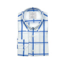 BABY BLUE PLAID LINEN SHIRT