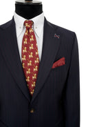 RED PINSTRIPE SUIT